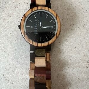 BOBO BIRD Wooden Watch with Multicolor Band
